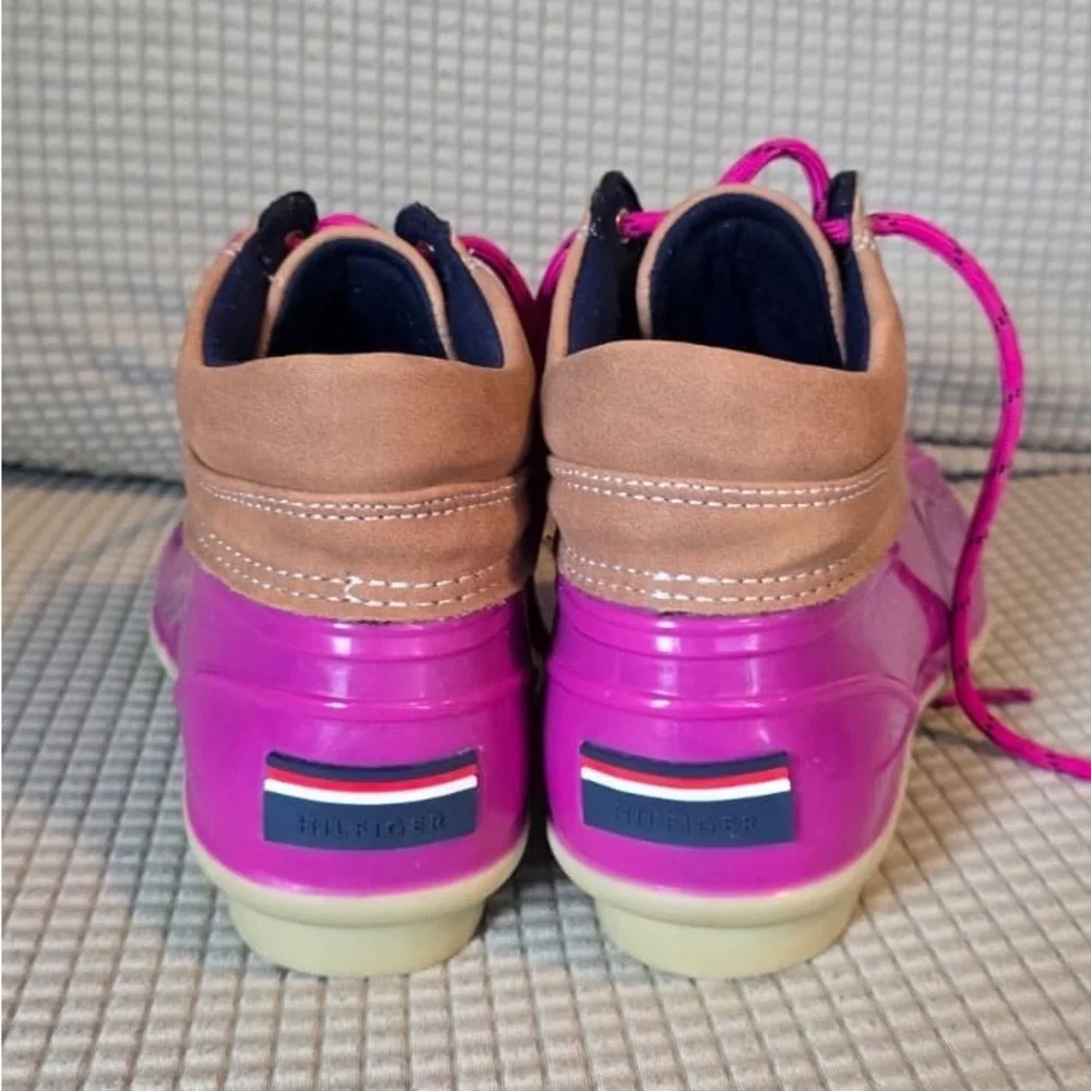 Tommy Hilfiger Pink and Tan Winter Boots